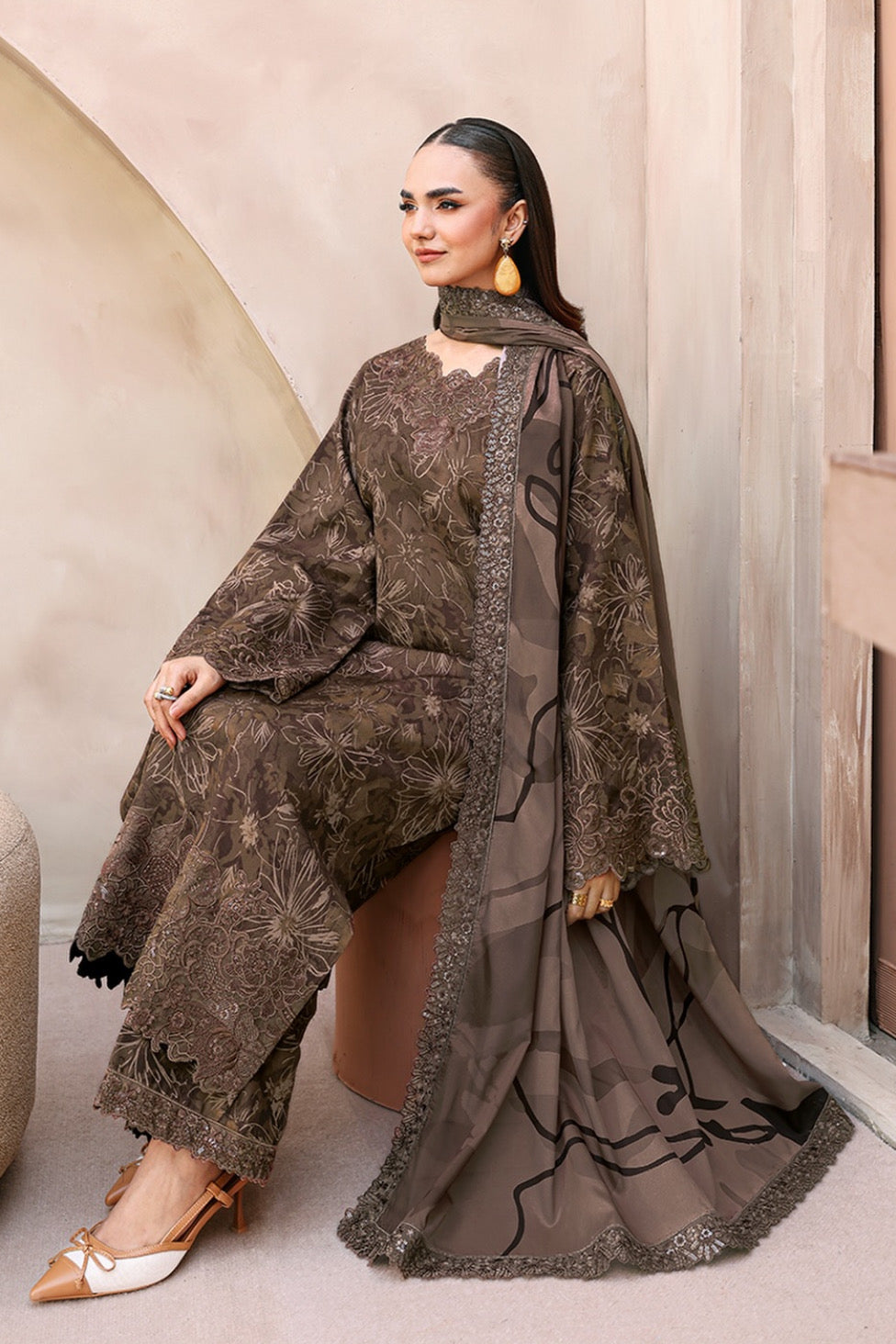 Ramsha Raw Silk Prints’ 26 (3pc)