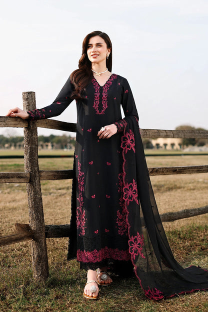 Azure Eid Luxury Lawn’ 26 - Black Cherry (3pc)