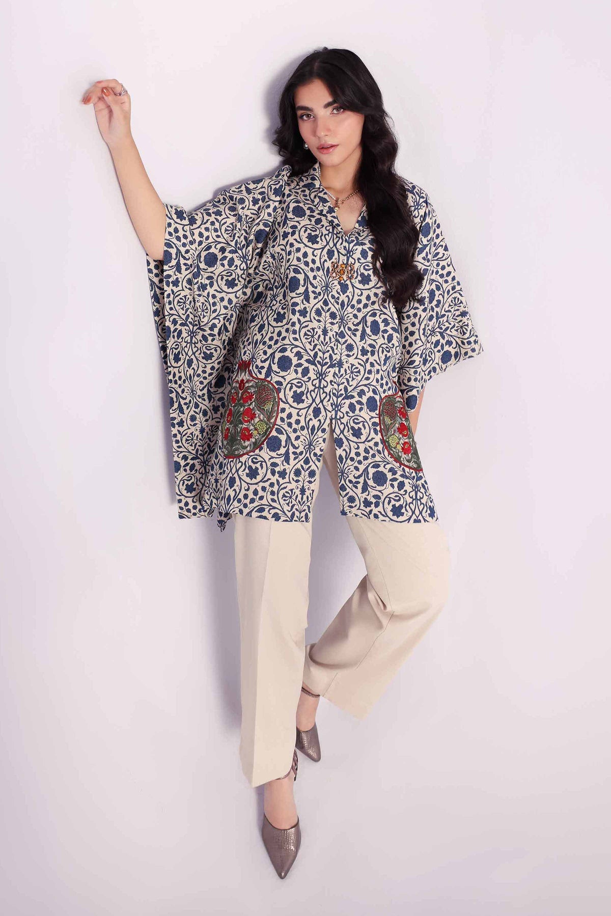 Nishat Linen - Printed Embroidered Suit (2pc)