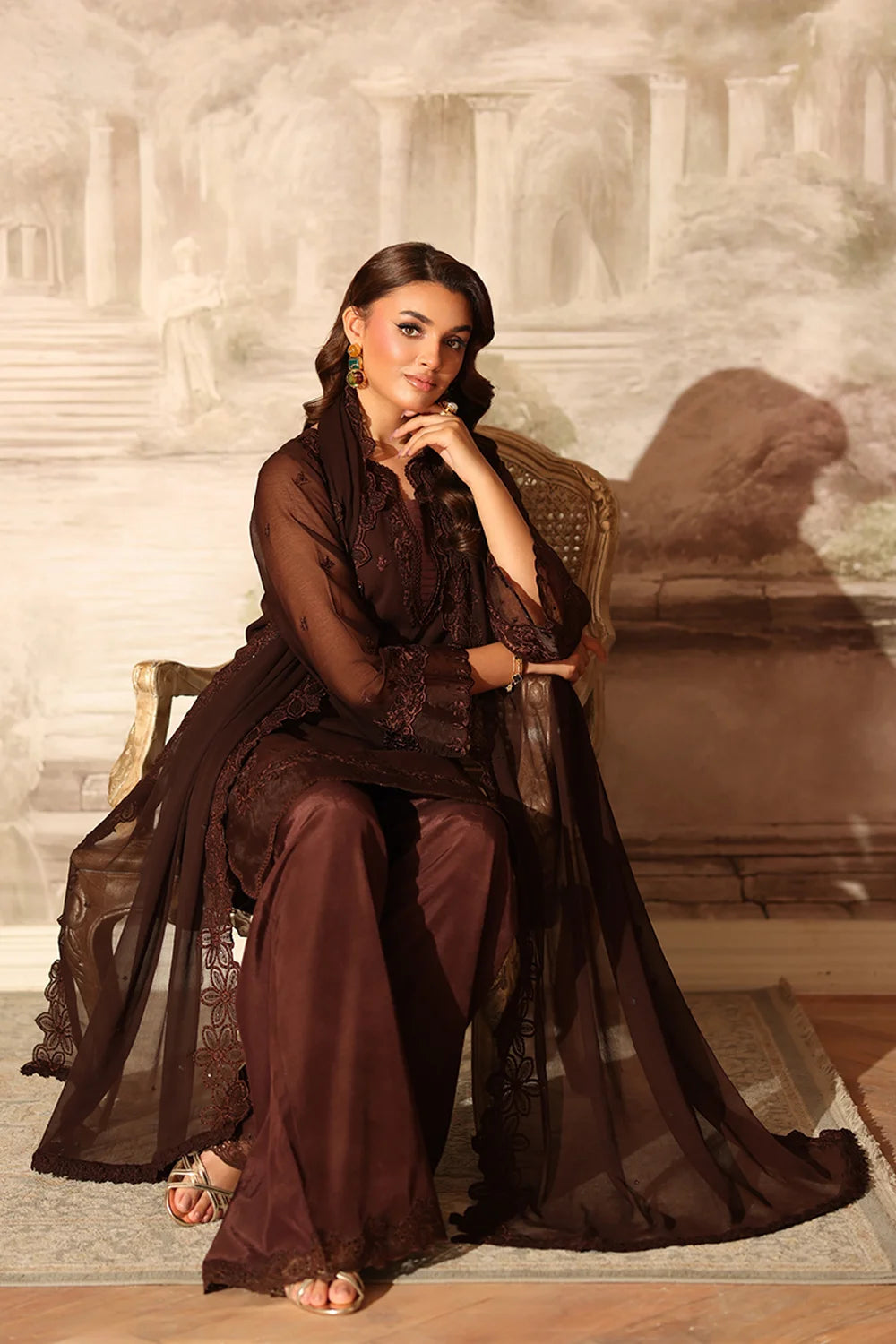 Azure Festive Ensembles’25 - Cocoa Drape (3pc)