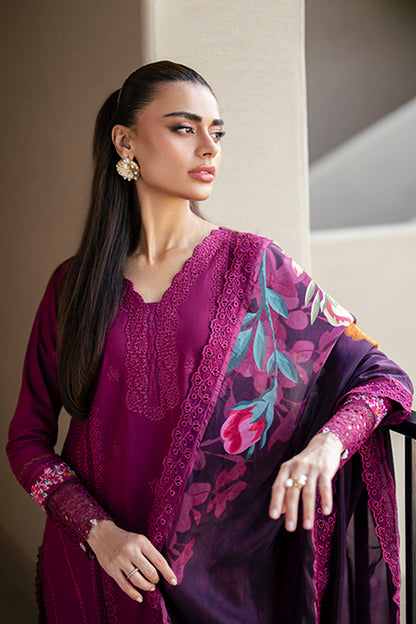 Azure Luxury Lawn’25 - Wine Mirage (3pc)