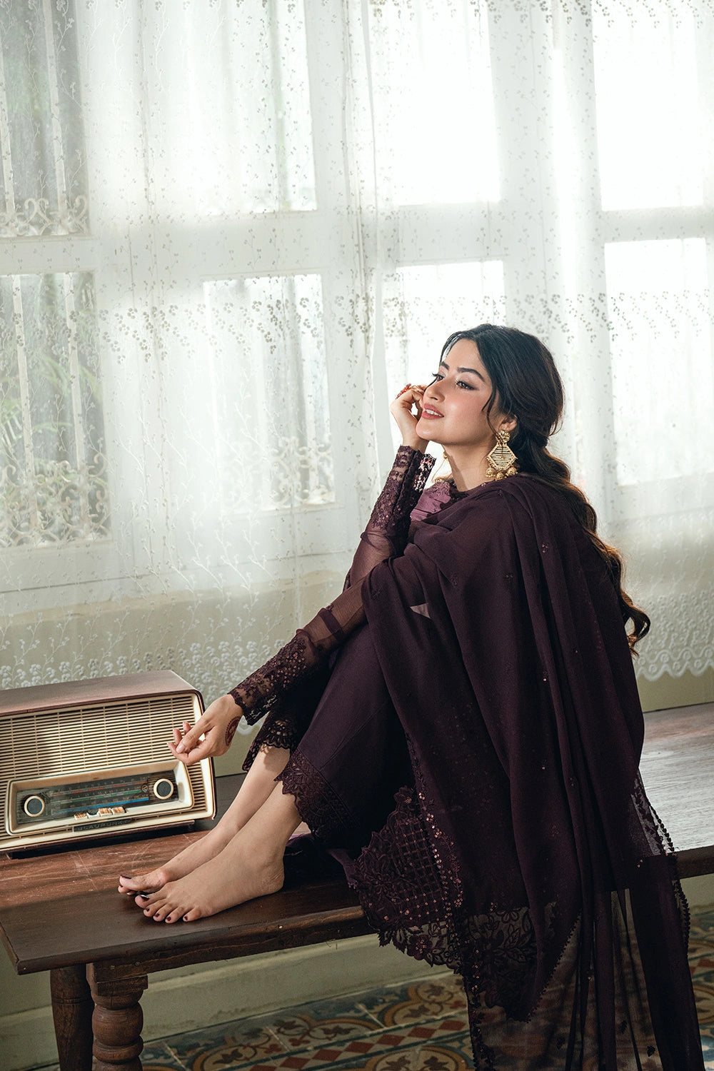 Azure Festive Eid Ensembles’26 - Nectar Rouge (3pc)