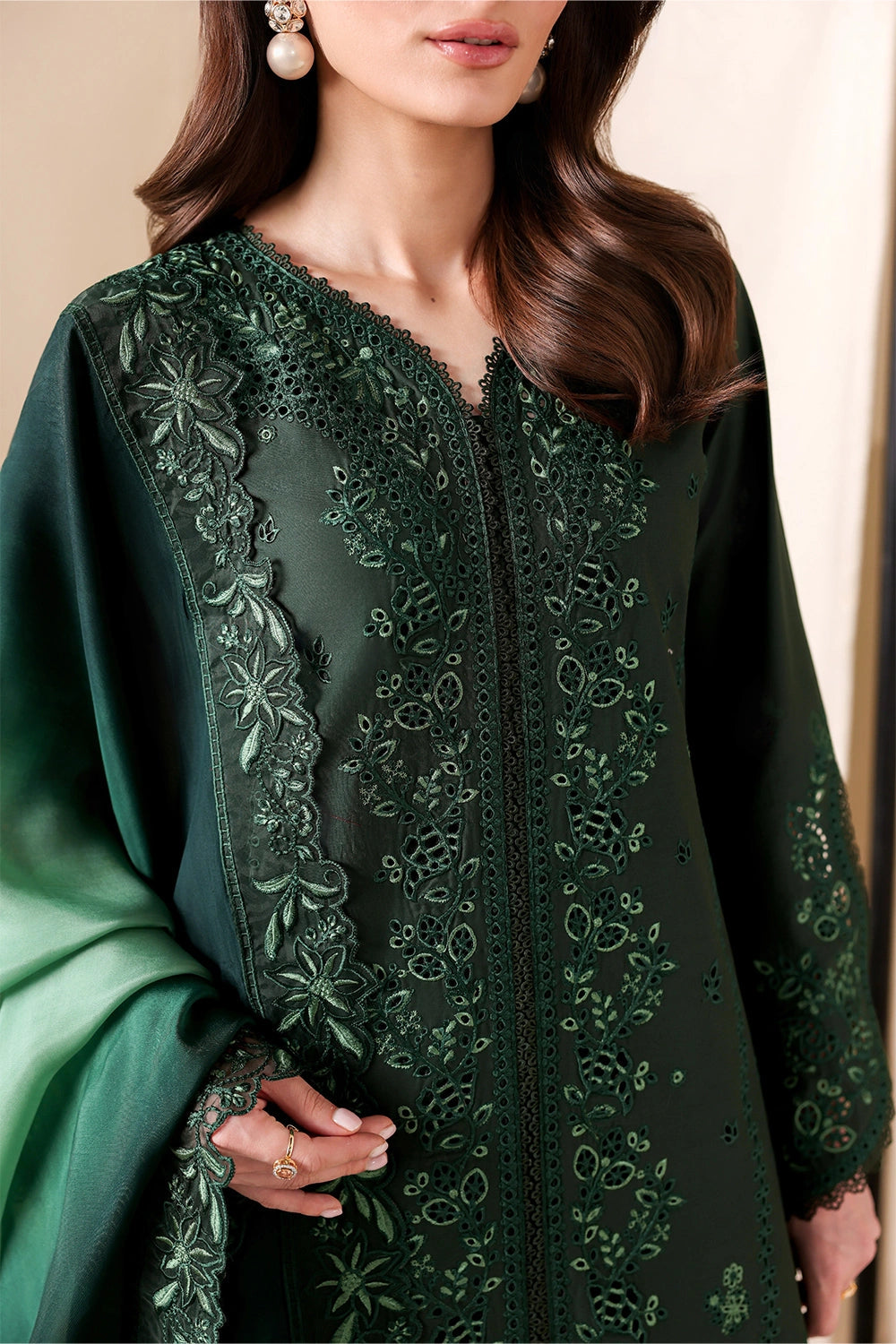 Azure Luxury Lawn’ 26 - Shades Of Emerald (3pc)