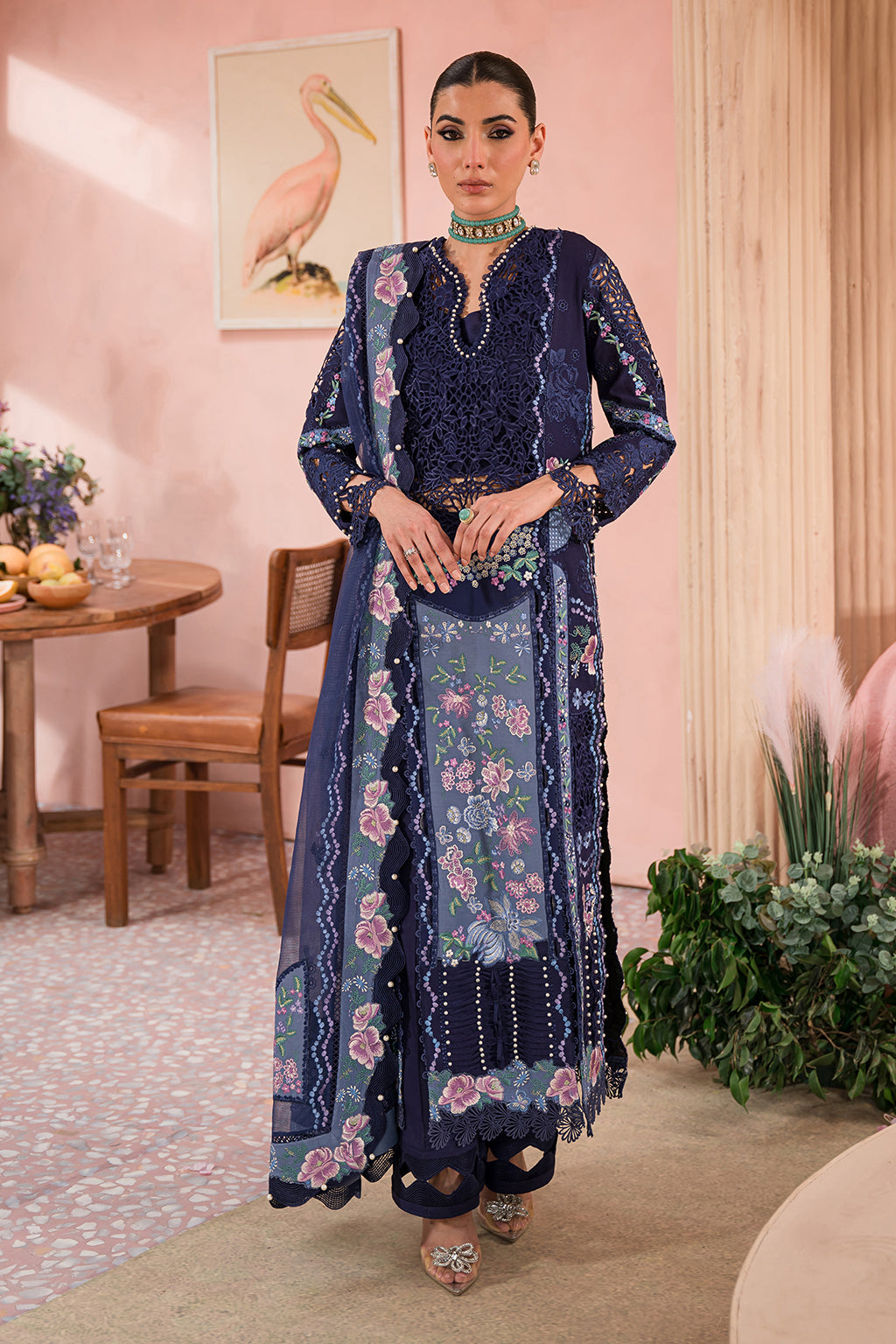 Afrozeh’ The Painted Garden - Bluebell (3pc)