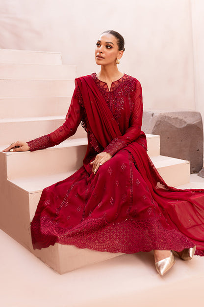 Azure Eid Ensembles’24 - Crimson Glow (3pc)