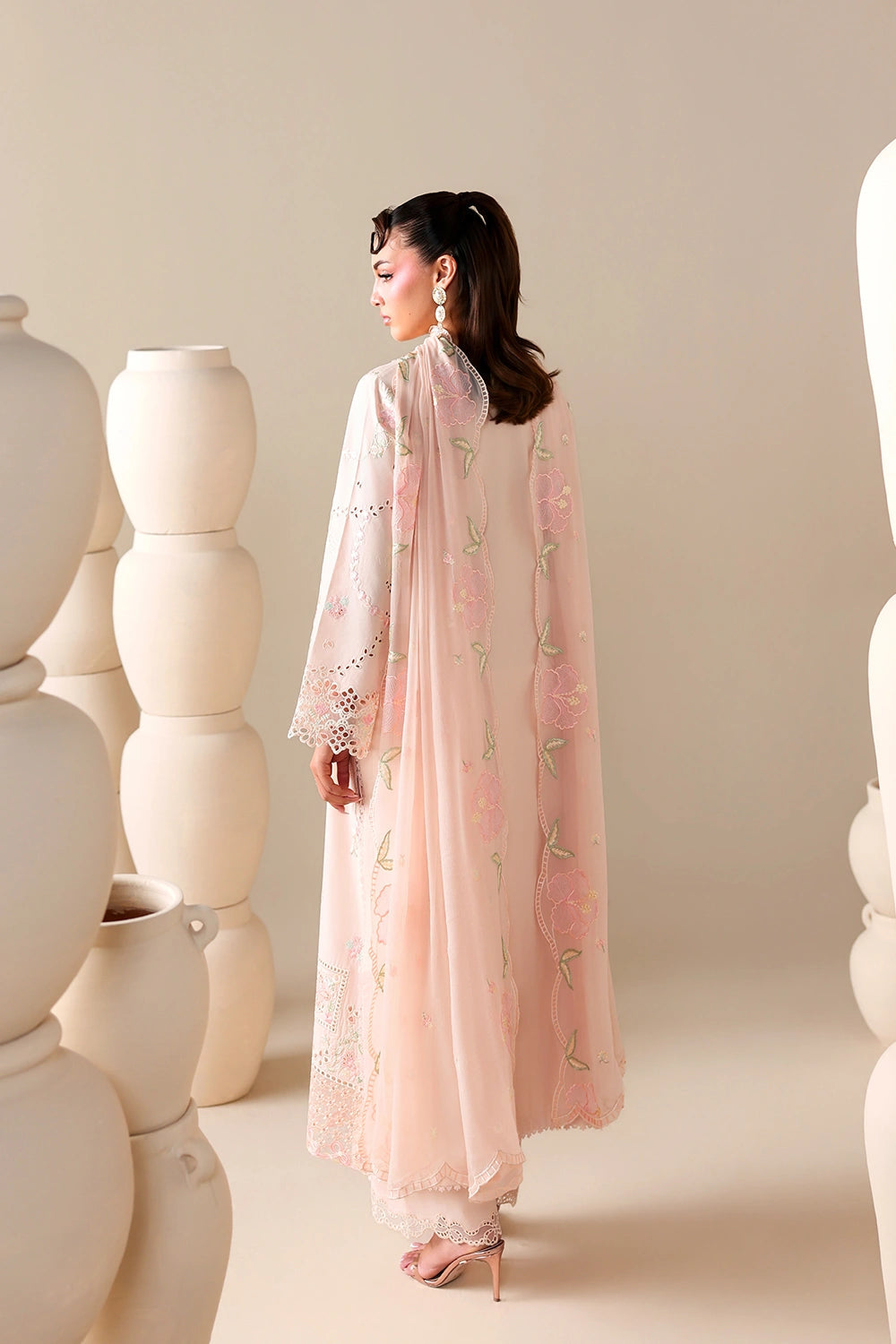 Azure Luxury Lawn’ 26 - Peachy Meadow (3pc)