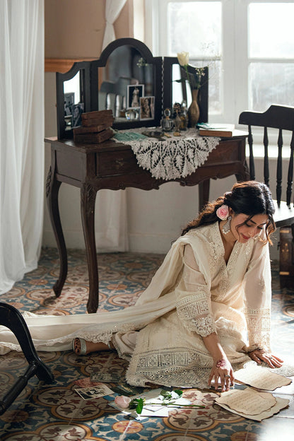 Azure Festive Eid Ensembles’26 - Ivory Petal (3pc)