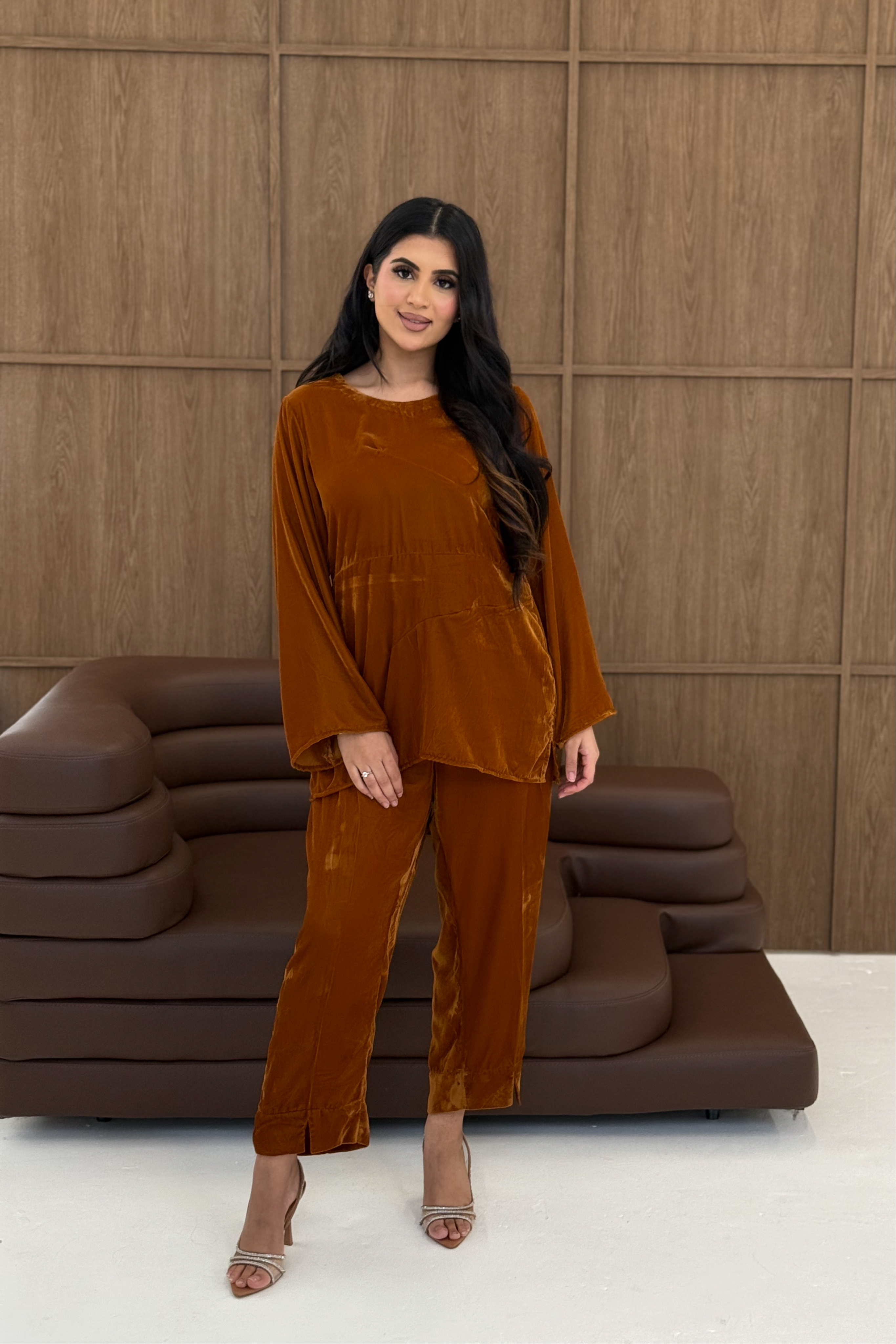 Velvet Straight Cut Co-ord