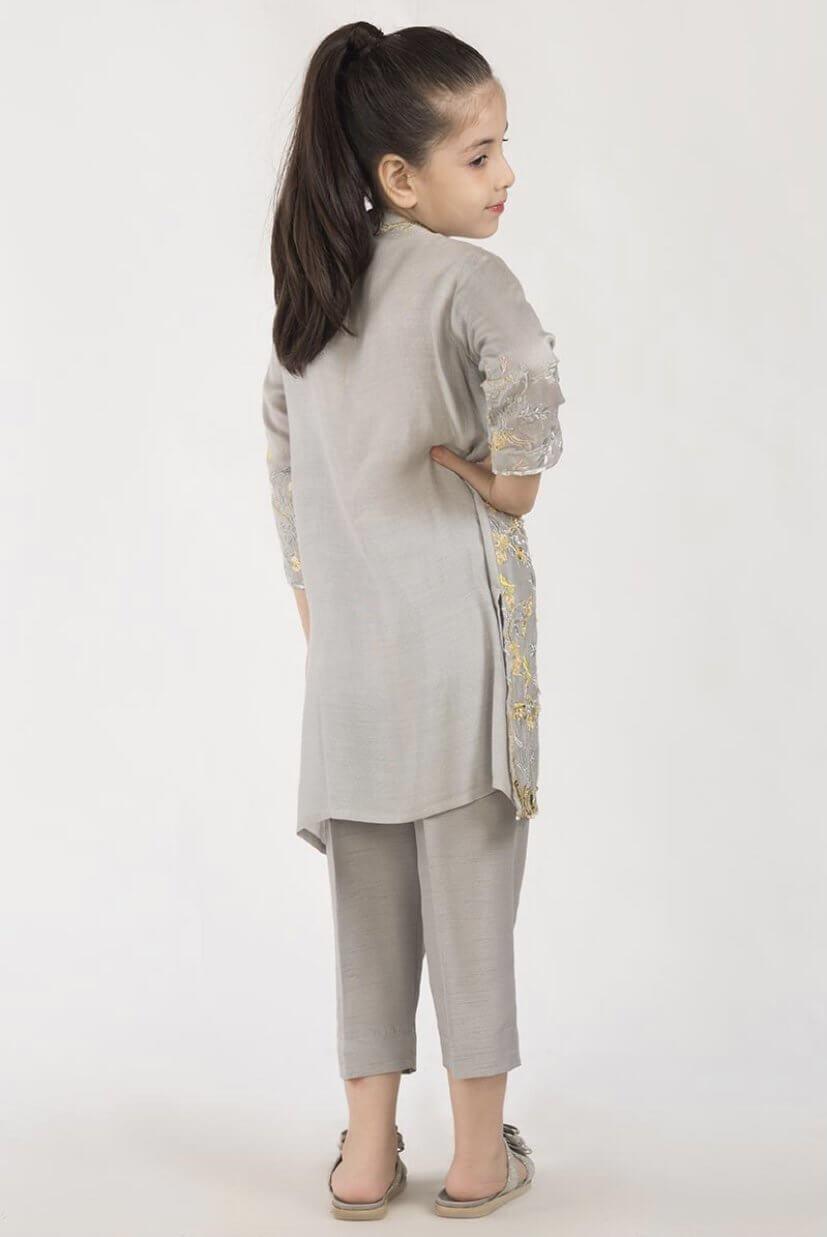 Gul Ahmed KIDS - Viscose Glamour | Grey (2pc) - filhaal.co.uk