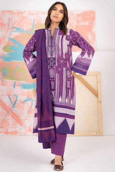 Al Karam - Embroidered Khaddar Outfit (3pc)